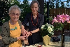 Darlene-Veitch-2023-07-22-Club-picnic-70th-anniversary-Ellen-McEwan-Jacquie-Gorden-w-cake-2